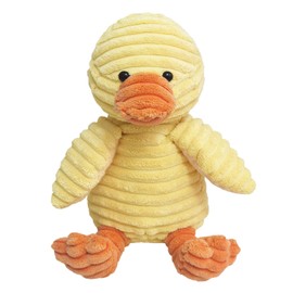 Doindute Corduroy Duck Plush Stuffed Animal, Cute Furry Yellow Duck Toy, Soft Cuddly Plushie Hugger Toy for Boys Girls, Gifts for Kids or Girlfriend, 9"