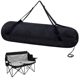 Vincreem 48 x14 Double Camping Chair Replacement Bag Heavy Duty Large Storage Bag Outdoor Folding Chair Carrying Bag with Shoulder Strap Heavy Duty Chair Bag for Travel (Chair is Not Included)