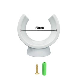 Jikaihong 20pcs PEX Pipe Support Hangers, U-Hook PEX Holder PVC Water Pipe Clamps Clips Socket, PEX Tubing 1/2In