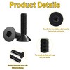 Wavanta 20Pcs M3 Bolts, M3 X 6mm Black Countersunk Bolts