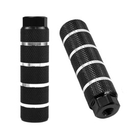 PXRLMYF 2 x Bicycle Pegs, Aluminium Alloy Non-Slip Bike Pegs, Axle Foot Pegs, Stunt Pegs, Universal Bicycle Peg for BMX Mountain Bike, Black