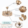 Xuthusman 20" Enclosed Ceiling Fan Light Gold LED Chandelier Fan