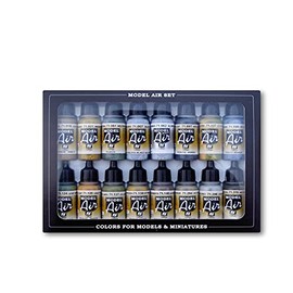 Vallejo Tank Model Air Paint, 17ml, 0.57 Fl Oz (Pack of 16)