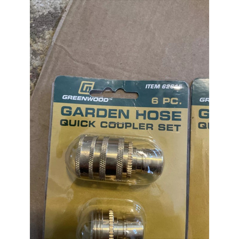 GREENWOOD 2 X Greenwood 6 Pc Garden Hose Quick Coupler