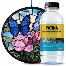 Black Patina for Lead and Solder - 4 oz, Black Patina for Stained Glass Solder - Patina for Stained Glass Solder - Black Patina for Solder - Flux for Stained Glass Soldering - Stained Glass Supply