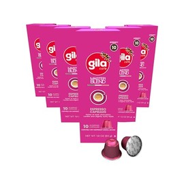 GILA Cafe Master Blend aluminun coffee capsules compatible with Nespresso Original Machines Pack (6 pack x 10), 60 count