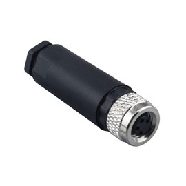 Lonlonty M8 Socket (4 Pin, A-Coding), Field Assembled Circular Connector, Sensor Plug IP67 Waterproof for Industrial and Outdoor Use
