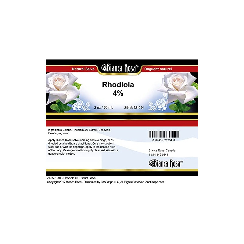 Bianca Rosa Rhodiola 4% Salve (2 oz, ZIN: 521294)