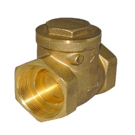 AF Hydro Brass Swing Check Valve Low Pressure Valve, 1/2" NPT, up to 200 PSI, Non-Return Valve with Metal Seat for General Water, Oil, and Gas