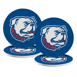 Desert Cactus Louisiana Tech University Ceramic Coasters 4 Pack Bulldogs LA Absorbent Drink Coasters with Cork Backing (Design C)