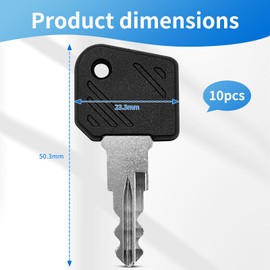 Stapler Key 801 for Linde Forklift - Construction Machinery Key Set, Electric Stapler Ignition Key 801 Compatible with Linde ANT Forklift Pallet Truck, Ignition Switch Key (Pack of 10)