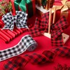 Wooden Ribbon Bow Maker with 3 Rolls Wired Burlap Craft