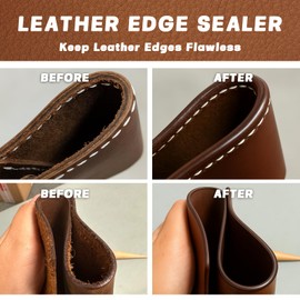 INNOVAYOU 200g Leather Edge Sealer Kit, Leather Burnishing Gum for Smooth Glossy Edges, Increases Wear Resistance and Protective Effect, Suitable for Bags, Wallets, Accessories and Other Handicrafts