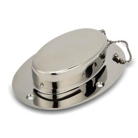 FLEXMAN Stainless Steel Chain Deck Pipe with Rubber Gasket, 6.X4.47in Base 4.3X2.31in Hole Marine Yacht Accessories for Storing Anchor Chains or Ropes Below Decks