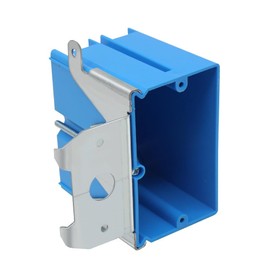 XGGYA Outlet Box Adjustable,Blue Single Gang Box,21 Cubic Inch Plastic Outlet Box for Flexibly Adjusted,AWG Standard(1 Pack)
