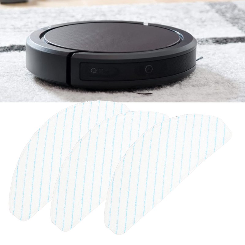 10pcs Sweeping Robot Disposable Mop Microfiber High Absorption Replacement Mopping