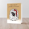 CafePress Cartoon Sheep Christmas Folded Greeting Card Matte