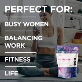 Bio-Synergy Active Woman Energise – Creatine & Marine Collagen for Women, 150g (30 Servings) | 4g Creatine Monohydrate + 1g Collagen Peptides for Strength, Skin & Recovery | Unflavoured, Made in UK