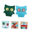 CORHAD 2pcs Cartoon Owl Wet Wipe Lids Reusable Dustproof Tissue