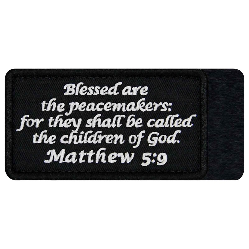 EmbTao Matthew 5:9 Blessed are The Peacemakers Parche bordado Insignia