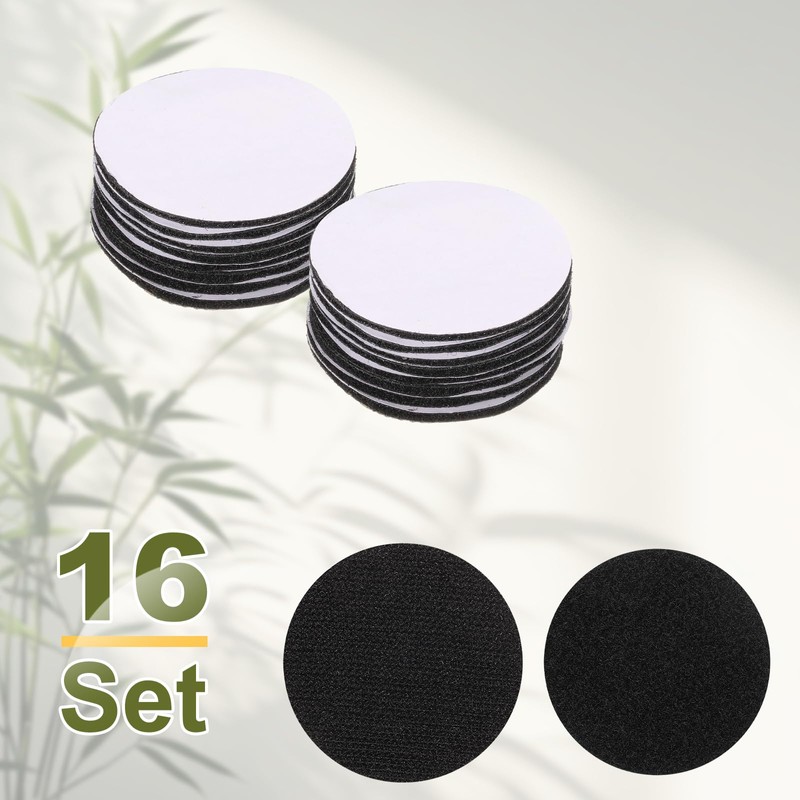 HARFINGTON 16set Hook and Loop Strips with Adhesive 2" Round