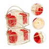 ABOOFAN Floral Scented Soap Flower Rose Soap Box for Valentine's