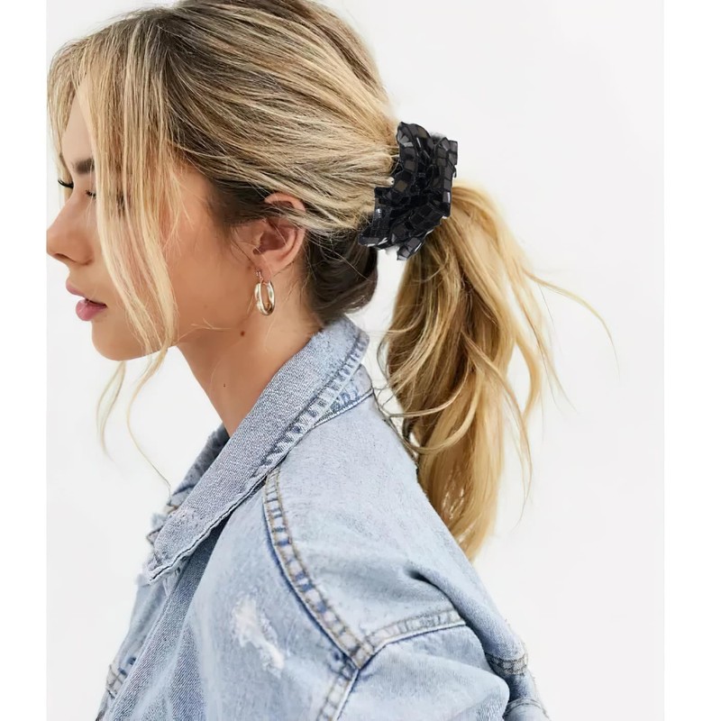 12 Pack Disco Sequin Scrunchies Sparkly Cheer Scrunchies Cheer Pack