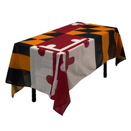 MSFHHA Country State Flag Tablecloth Fade-Resistant Washable National Flag Tablecloth, Suitable for Kitchen Dining Family Gatherings and Outdoor Events,59 Inches * 83 Inches. (Maryland)