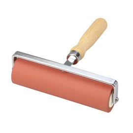 Artec 40114 Red Rubber Roller, 1.8 x 6.5 inches (45 x 164 mm), Ink Application for Crafts, Prints, Paints, Walls, Paints, Walls, Coloring
