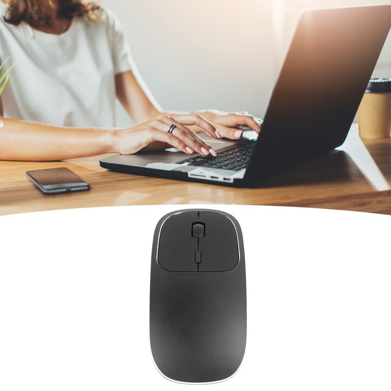 Slim Silent Mouse Portable 2.4G USB Cordless Mice Rechargeable Mobile