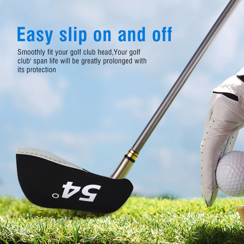6Pcs Golf Club Iron Head Elastic Protective Cover Case Set