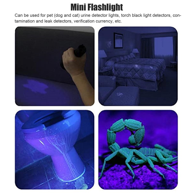 Ultraviolet Flashlight High Brightness Multifunctional Portable UV Flashlight for Pets