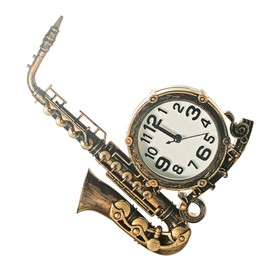 MAGICLULU Digital Clock Vintage Alarm Clock for Bedroom Children Desktop Children's Alarm Clock Table Decoration Table Clock Retro Alarm Clock Saxophone Shelf Antique Clock Decorate Small Clock