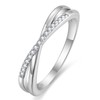 Vesitim X Ring 925 Sterling Silver Rings-Women X Criss Cross