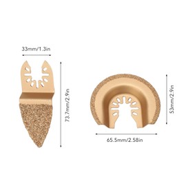 4 Piezas de Hojas de Sierra Oscilantes, Kits de Herramientas Múltiples de Liberación Rápida para Pulir y Dar Forma a Concreto, Azulejos, Cerámica, Mampostería con Diamante,