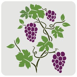 FINGERINSPIRE Grapevine Stencil, 30 x 30 cm, Small Grapevine Wall Stencil, Classic Grapevine Border Stencils, Reusable Grapevine Wall Decoration Stencil for Painting on Wooden Floor Walls