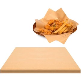 Kkuadcehi 50 Sheets of Deli Paper, Wax Paper Sheets for Food, Brown Kraft Paper Deli Papers, for Food Basket Liners, Food Wrapping, Burger Wrapping Paper, Picnic (Brown, 8.66 inches)