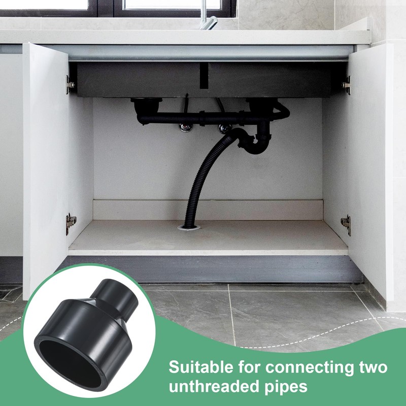 M METERXITY 2-Pack UPVC Reducer Pipe Fitting, DN40x20 Reducing Coupling