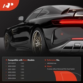 A-Premium Front Center Left Parking Assist Sensor Retainer Bezels Compatible with Ram Models - 1500 2019-2024, with Advanced Park Assist System