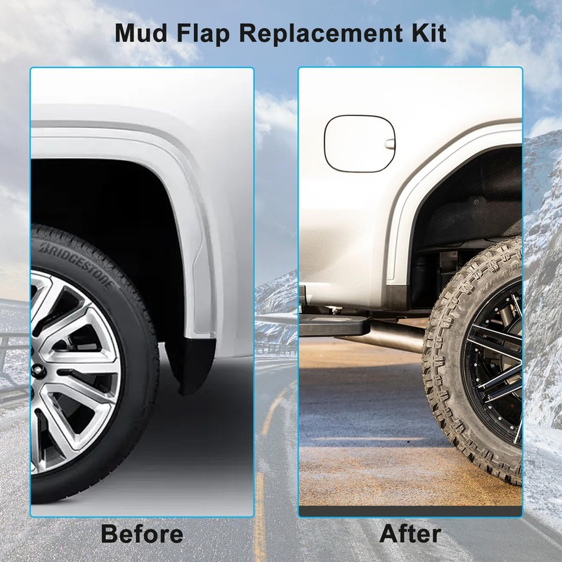Mud Flap Delete Compatible for 2019-2025 GMC Sierra 1500 Front