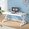 IBF Modern White Computer Desk, Industrial Long Home Office Desk