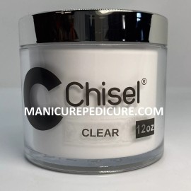 Chisel Nail Art 2 in 1 Acrylic & Dipping Powder 12 Oz - Clear Powder