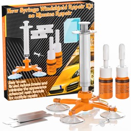 AODA Windshield Repair Kit, Upgraded Windshield Chip Repair Kit with Pressure Syringes,Automotive Windshield Crack Repair Kit