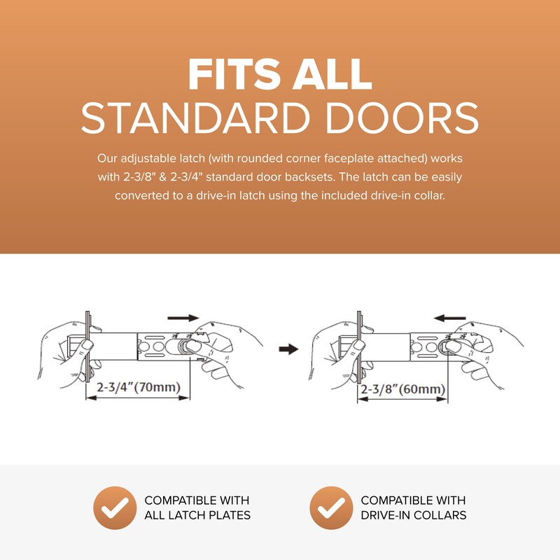 Copper Creek CK2040SS-2 Colonial Door Knob, Keyed Entry Function, 2