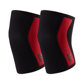 FIIL Knee Sleeves (1 Pair) 7mm Neoprene Thick High-Performance Knee Compression Support For Squats for Weightlifting, Powerlifting, Squatting & Fitness Activities for Men and Women (burgundy, Medium)