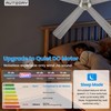 Autoday 52 Inch Low Profile Ceiling Fan with Light, Burshed