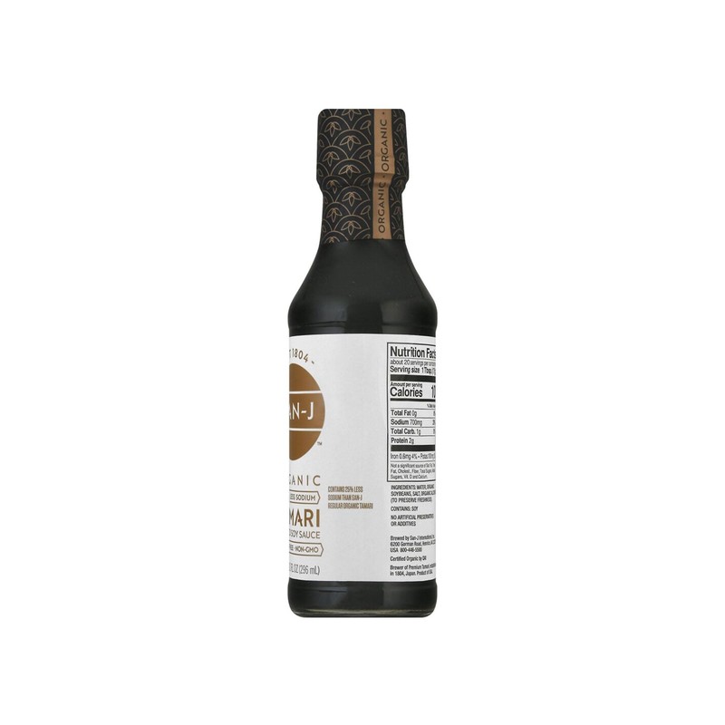 San J International, Sauce Tamari Gluten Free Reduced Sodium Organic,