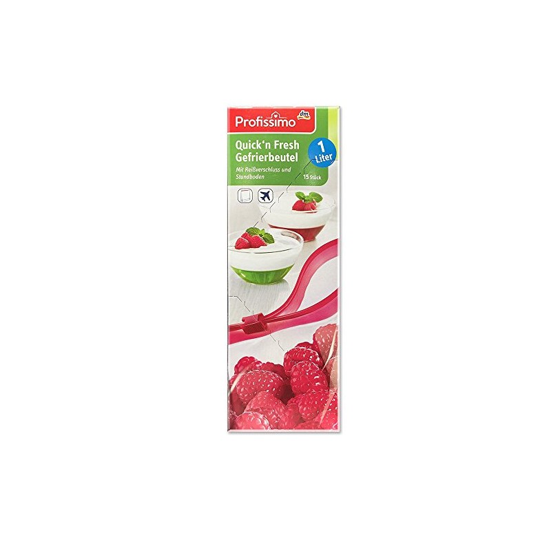 Profissimo Quick'n Fresh Freezer Bags with Zip and Stand 1