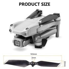 Bocguy 4 Pcs Air 2S Propeller/Air 2S Propeller, Quick Release Maivc Air 2 Propeller, Drone Air 2S Propeller Accessories for Drone Replacement, Low-Noise & Stable Propeller (Silver)