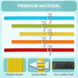 FAYORORY 6 Pack Elastic Bookmark,3 Size Book Marks with Pointer Perfect for Any Books Reading-Mark Last Place,Planner Bookmarks for Reading Women,Men,Kids,Book Lovers(Blue)